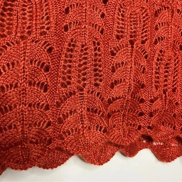 ☀️MODCLOTH Nostalgic Knits Eyelet Chantilly Lace 3/4 Sleeve Knit Sweater - Picture 8 of 12